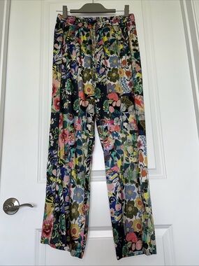 Johnny Was silk Floral Wide-Leg Lounge Pants - Multicolor